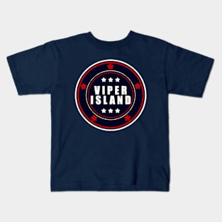 Viper Island - Classic Red White & Blue Kids T-Shirt